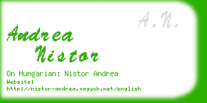 andrea nistor business card